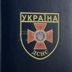 Блокнот дневник ДСНС синий с нанесением А5