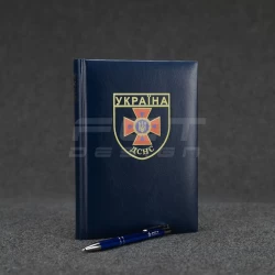 Блокнот дневник ДСНС синий с нанесением А5