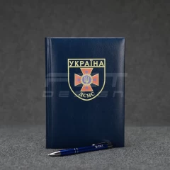 Блокнот щоденник ДСНС синій із нанесенням А5