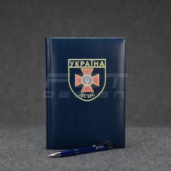 Блокнот дневник ДСНС синий с нанесением А5