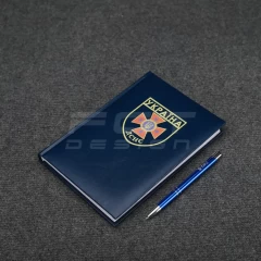 Блокнот щоденник ДСНС синій із нанесенням А5