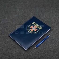 Блокнот дневник ДСНС синий с нанесением А5