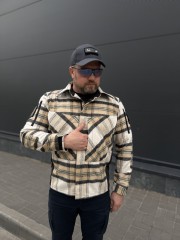 Тактична мілітарі Сорочка FCT утеплена в клітинку Койот (11 номер)