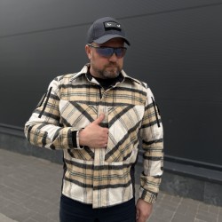 Тактична мілітарі Сорочка FCT демісезон утеплена в клітинку Койот (11 номер)