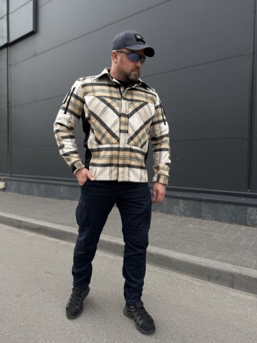 Тактична мілітарі Сорочка FCT утеплена в клітинку Койот (11 номер) 40-42/3 40-42/3