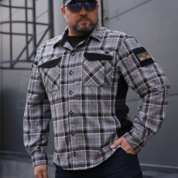 Тактична мілітарі Сорочка FCT Blackbeard демісезон в клітинку Сіро-помаранчева (1 номер)