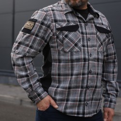 Тактична мілітарі Сорочка FCT Blackbeard демісезон в клітинку Сіро-помаранчева (1 номер)