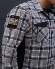 Тактична мілітарі Сорочка FCT Blackbeard демісезон в клітинку Сіро-помаранчева (1 номер)