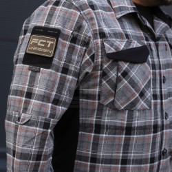 Тактична мілітарі Сорочка FCT Blackbeard демісезон в клітинку Сіро-помаранчева (1 номер)