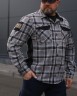 Тактическая милитари Рубашка FCT Blackbeard демисезон в клетку Серо-оранжевая (1 номер) 40-42/3