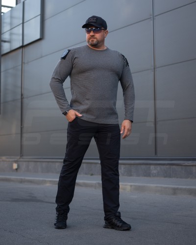 Лонгслів довгий рукав Зара сіра 44 44