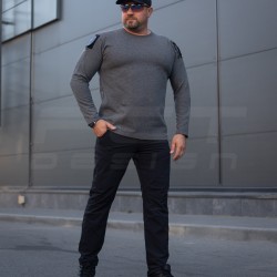 Лонгслив длинный рукав Зара серая