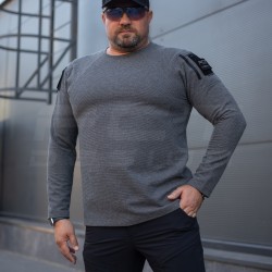 Лонгслив длинный рукав Зара серая