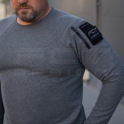 Лонгслив длинный рукав Зара серая