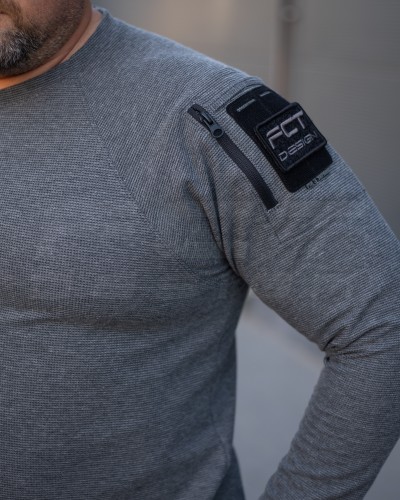 Лонгслів довгий рукав Зара сіра 44 44