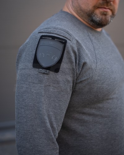 Лонгслів довгий рукав Зара сіра 44 44