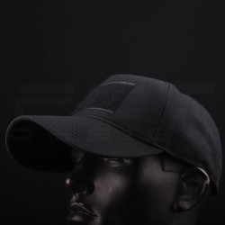 Кепка бейсболка тактична з липучкою ріп-стоп чорна