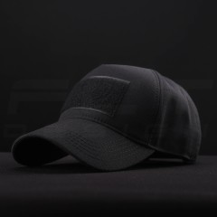 Кепка бейсболка тактична з липучкою ріп-стоп чорна