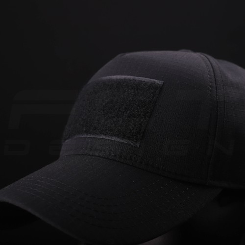 Кепка бейсболка тактична з липучкою ріп-стоп чорна 56 56