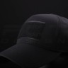 Кепка бейсболка тактична з липучкою ріп-стоп чорна 56 56
