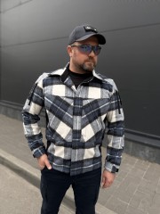 Тактична мілітарі Сорочка FCT утеплена в клітинку Синьо-біла (14 номер)