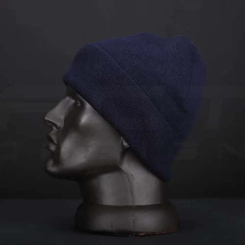 Шапка в'язана з кокардою ДСНС синя 56 56