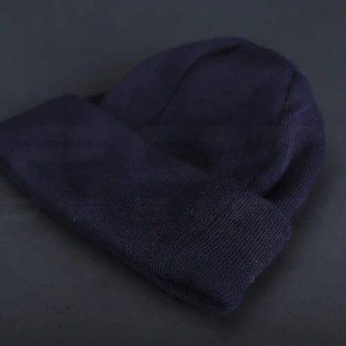 Шапка в'язана з кокардою ДСНС синя 56 56