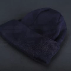 Шапка в'язана з кокардою ДСНС синя