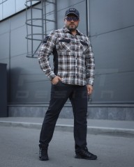 Тактична мілітарі Сорочка FCT Blackbeard демісезон в клітинку Сіро-помаранчева (13 номер)