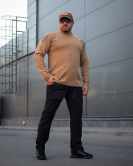 Лонгслів довгий рукав Зара койот