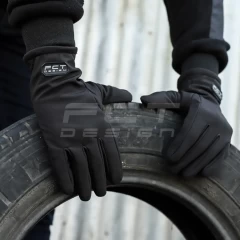 Рукавиці Софтшел чорні з Тачскріном утеплені