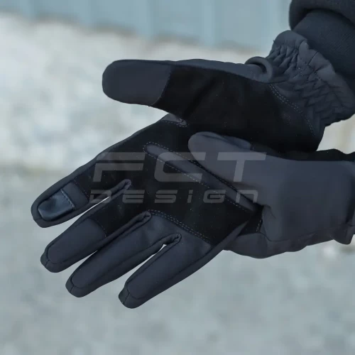 Рукавиці Софтшел чорні з Тачскріном утеплені M M
