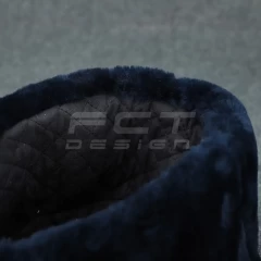 Шапка-вушанка натуральне хутро синя