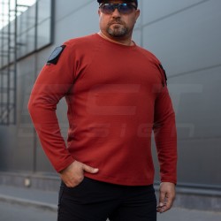 Лонгслив длинный рукав Зара Теракот