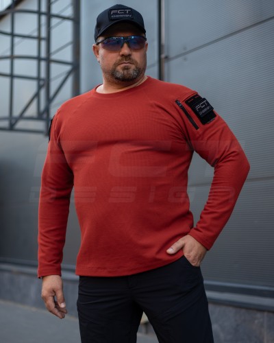 Лонгслів довгий рукав Зара Теракот 44 44