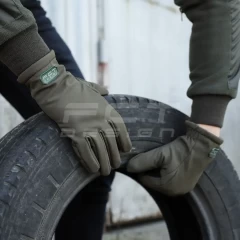 Рукавиці Софтшел хакі з Тачскріном утеплені