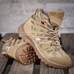 Черевики тактичні демісезонні Вікінг мембрана із вставками мультикам койот