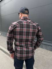 Тактична мілітарі Сорочка FCT утеплена в клітинку Червоно-сіра (17 номер)