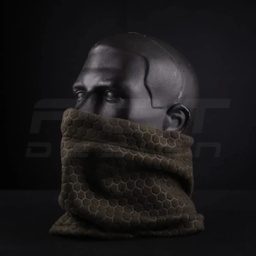 Бафф Гексагон с утяжкой,шарф-труба флис соты Хаки