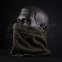 Бафф Гексагон с утяжкой,шарф-труба флис соты Хаки