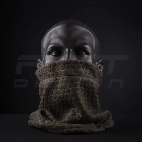 Бафф Гексагон с утяжкой,шарф-труба флис соты Хаки