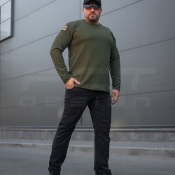 Лонгслив длинный рукав Зара хаки