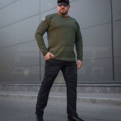 Лонгслив длинный рукав Зара хаки