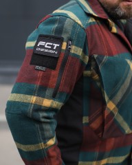Тактична мілітарі Сорочка FCT утеплена в клітинку Червоно-зелена (21 номер)