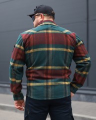 Тактична мілітарі Сорочка FCT утеплена в клітинку Червоно-зелена (21 номер)