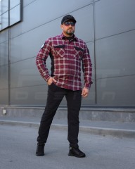 Тактична мілітарі Сорочка FCT Blackbeard демісезон в клітинку Червона (6 номер)