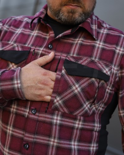 Тактична мілітарі Сорочка FCT Blackbeard демісезон в клітинку Червона (6 номер) 40-42/3 40-42/3