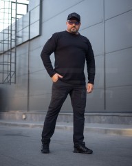 Лонгслів довгий рукав Зара чорна