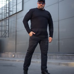 Лонгслив длинный рукав Зара черная