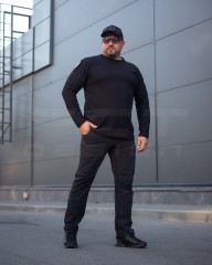 Лонгслів довгий рукав Зара чорна